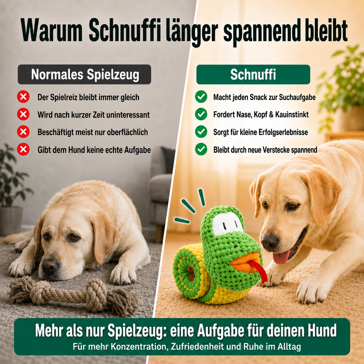 Schnuffi – Sinnvolle Beschäftigung für einen glücklicheren Hund